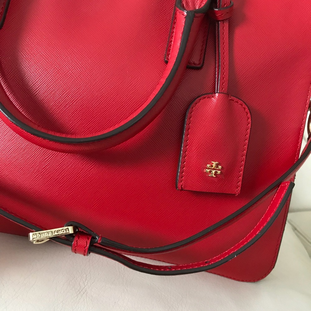 addtnl photos: tory burch/red top handle satchel